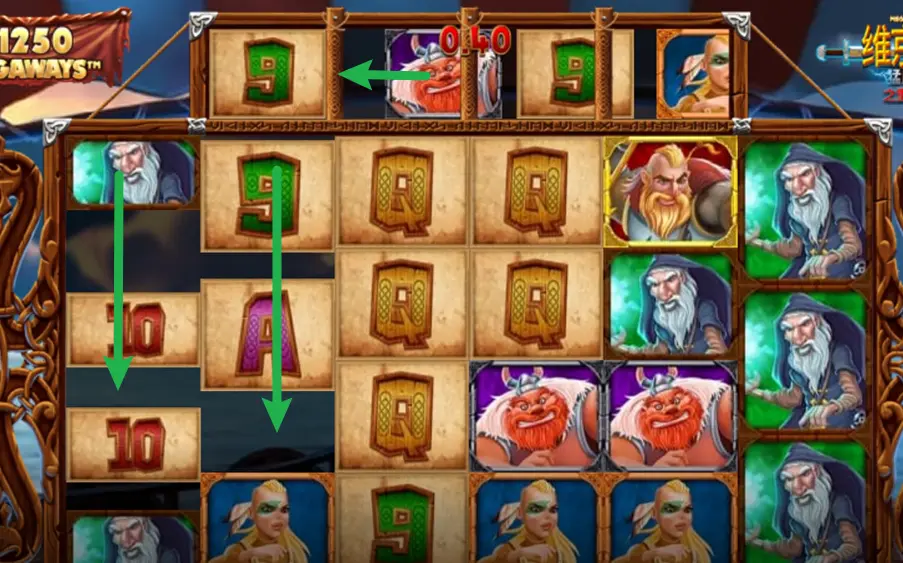 QT電子 維京人之猛虎出籠 崩塌消除（Cascading / Tumbling）機制