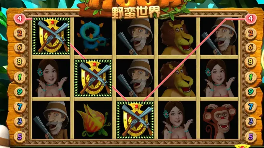 GR電子 野蠻世界 符號介紹與功能解析 百搭符號（Wild）