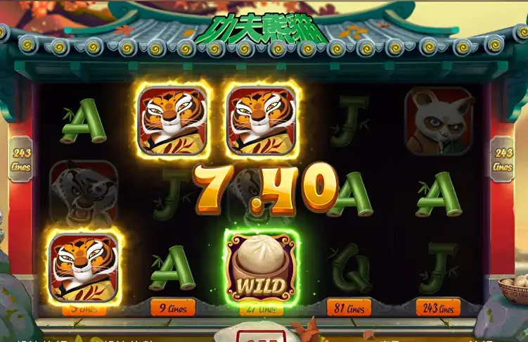 功夫熊貓 核心玩法：五軸三行 × 243 路組合機制