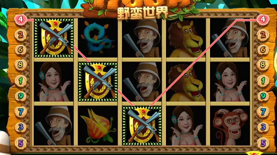 GR電子 野蠻世界 符號介紹與功能解析 百搭符號（Wild）